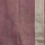 Rosegold Handwoven Khaddi Georgette Banarasi Silk Saree