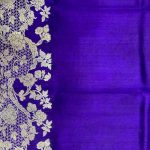 Royal Blue Handwoven Raw Mango Silk Banarasi Saree
