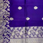 Royal Blue Handwoven Raw Mango Silk Banarasi Saree
