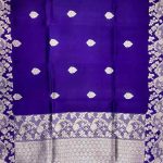 Royal Blue Handwoven Raw Mango Silk Banarasi Saree