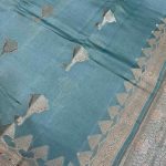 Sea Green Viscose Silk Pure Banarasi Saree With Beautiful Floral & Minakari Work