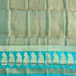 Seagreen Tissue Silk Pure Banarasi Dupatta With Floral Boota Work