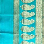 Seagreen Tissue Silk Pure Banarasi Dupatta With Floral Boota Work