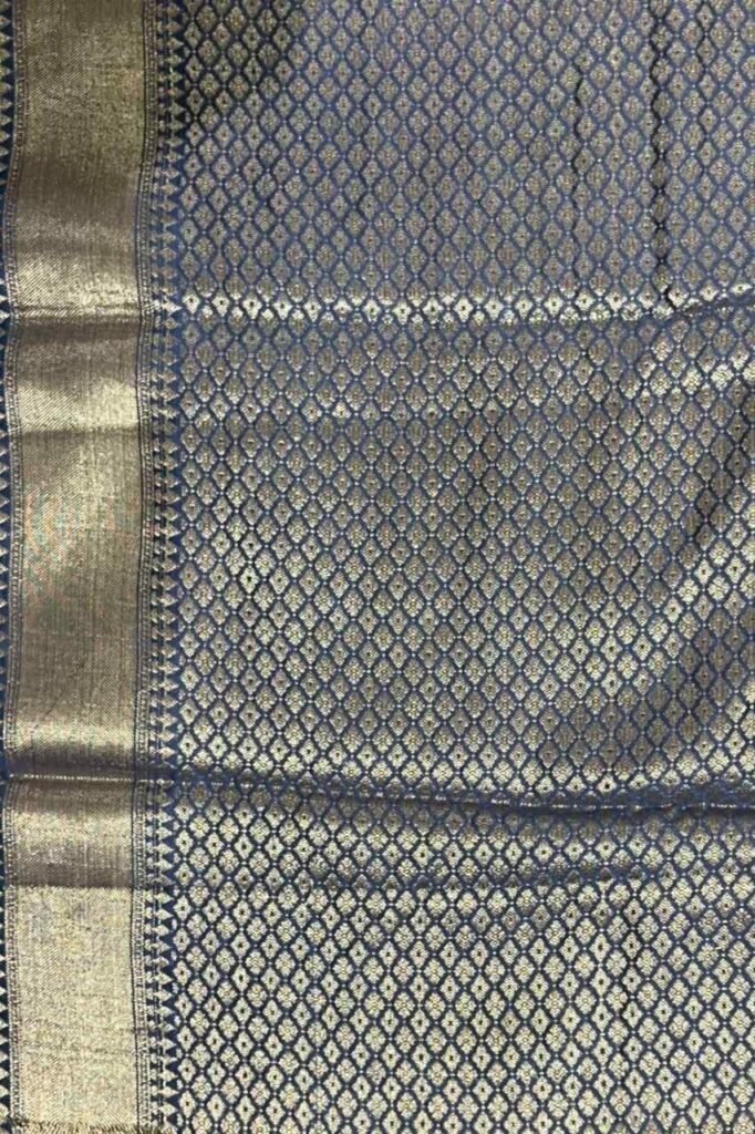 Black Cotton Silk Pure Banarasi Saree
