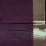 Chocolate Brown Cotton Silk Banarasi Saree