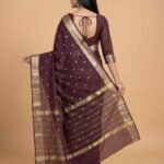 Coffee Brown Cotton Silk Banarasi Saree