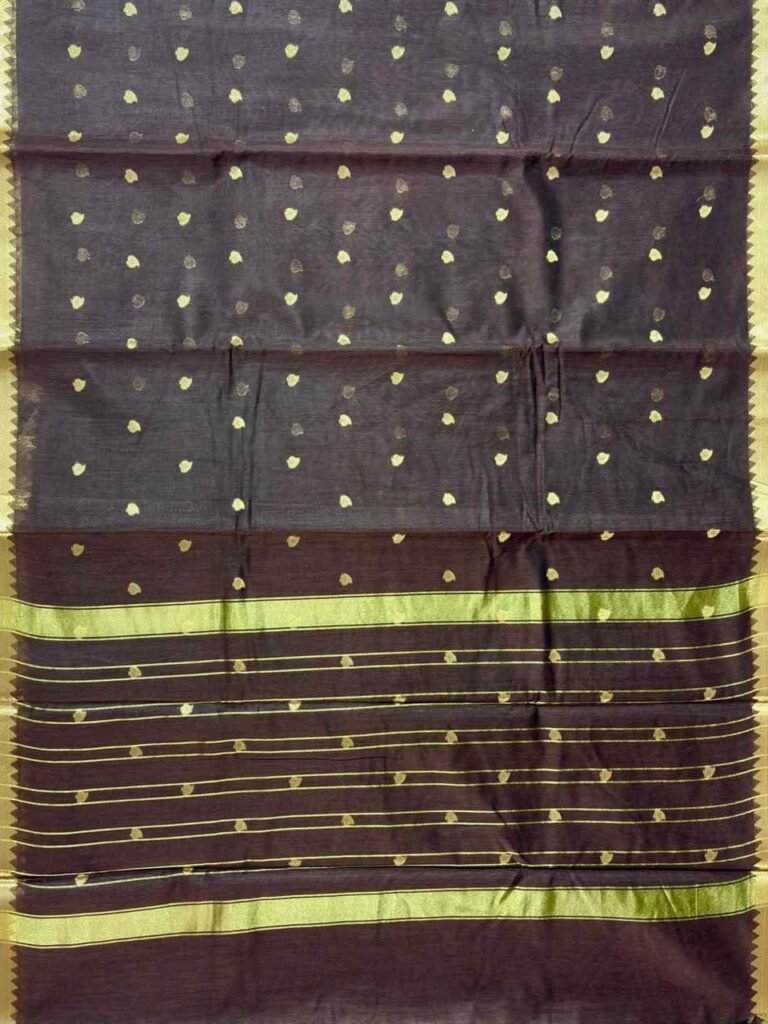 Coffee Brown Cotton Silk Banarasi Saree