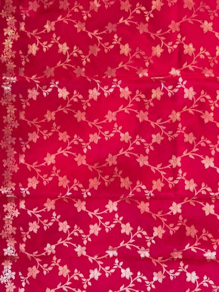 Red Semi Silk Banarasi Saree