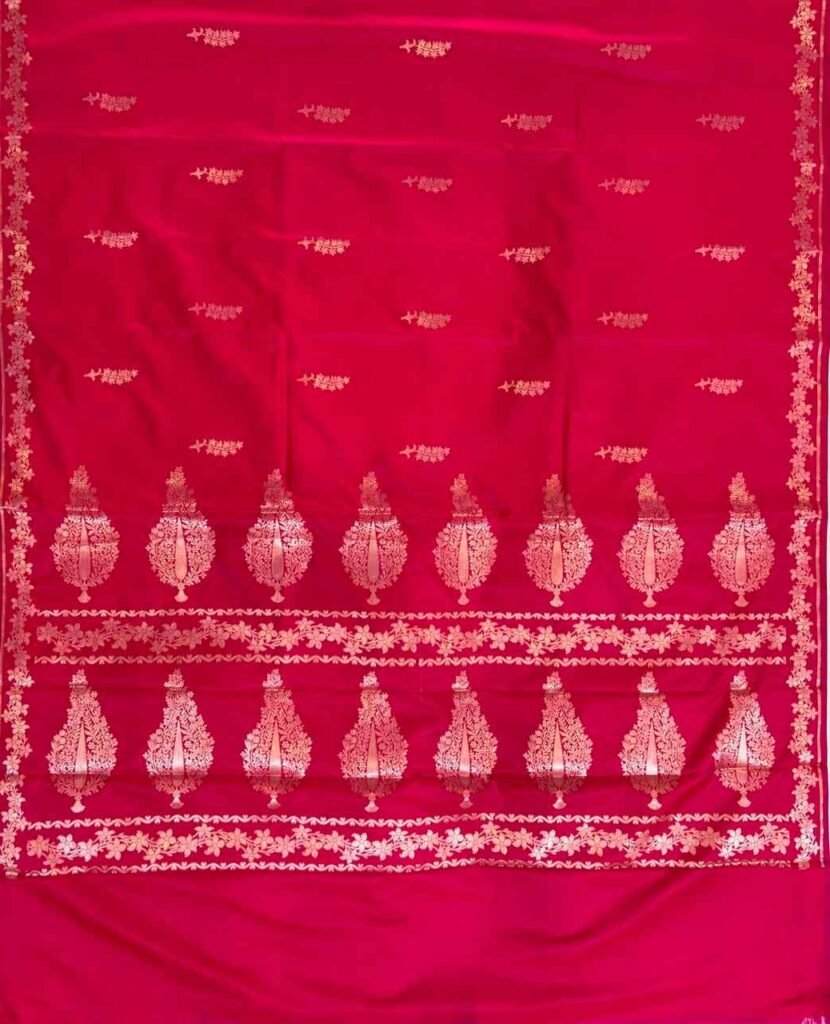Red Semi Silk Banarasi Saree
