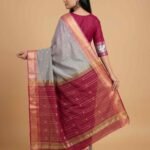 Grey Cotton Silk Banarasi Saree