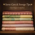 How to care for a Banarasi silk saree by washing storing and ironing it properly.