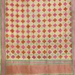 Light Yellow Khaddi Georgette Silk Pure Banarasi Dupatta
