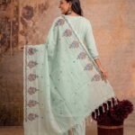 Light Green Kota Doria Dress Material
