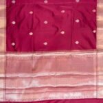 Maroon Semi Silk Banarasi Saree
