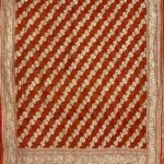 Orange Khaddi Georgette Pure Banarasi Dupatta