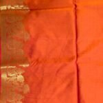Orange Semi Silk Banarasi Saree