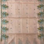 Peach Kota Doria Dress Material