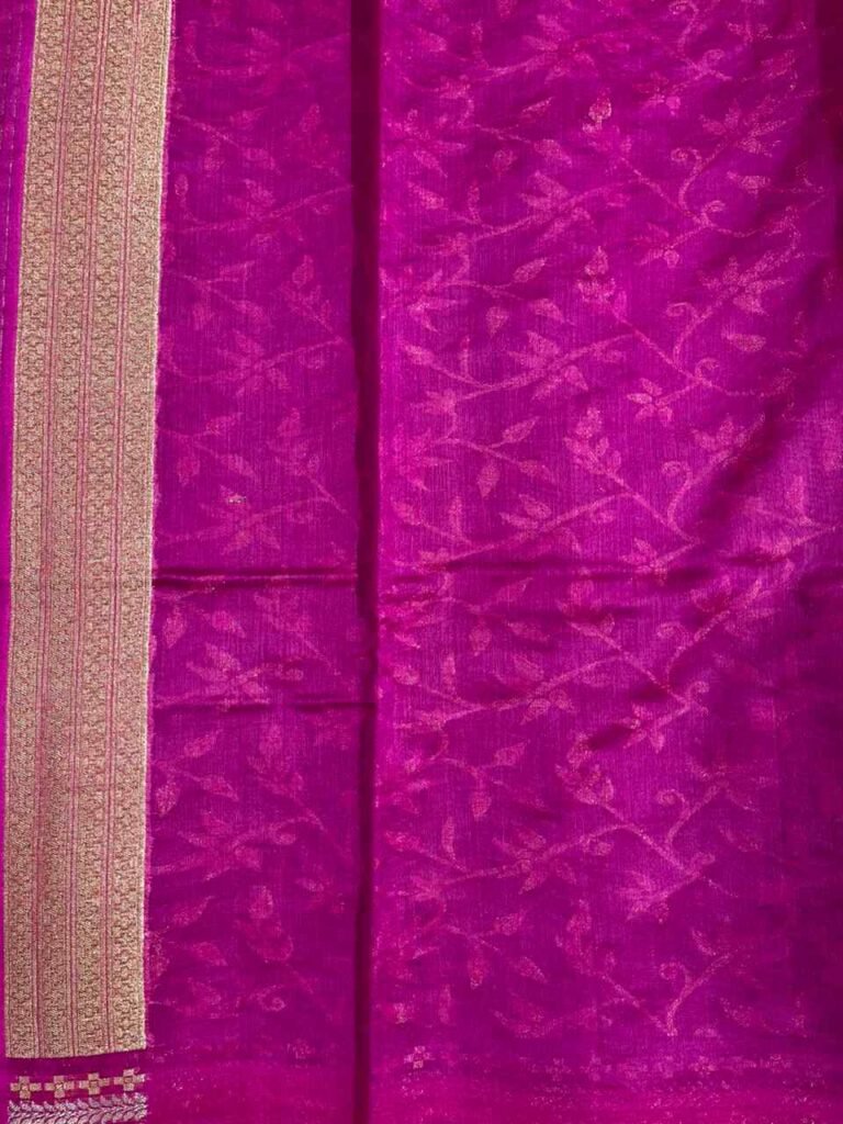 Purple Cotton Silk Pure Banarasi Saree