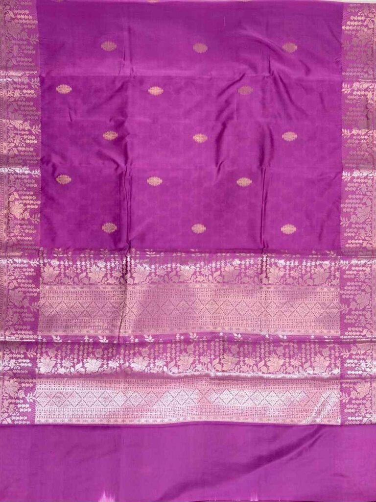 Purple Semi Silk Banarasi Saree