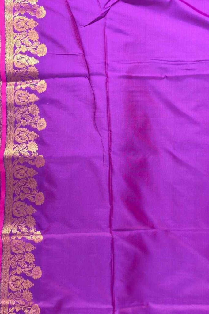 Purple Semi Silk Banarasi Saree