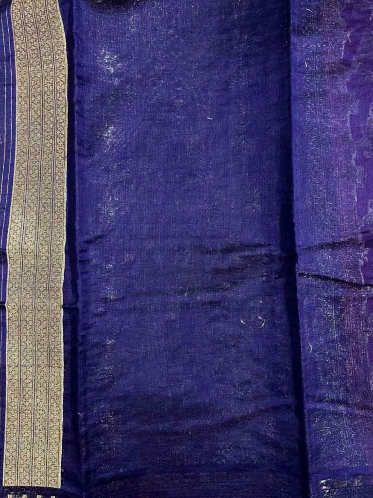 Rani Pink Cotton Silk Pure Banarasi Saree