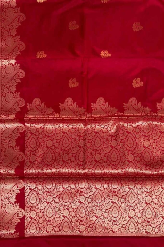 Red Semi Silk Banarasi Saree
