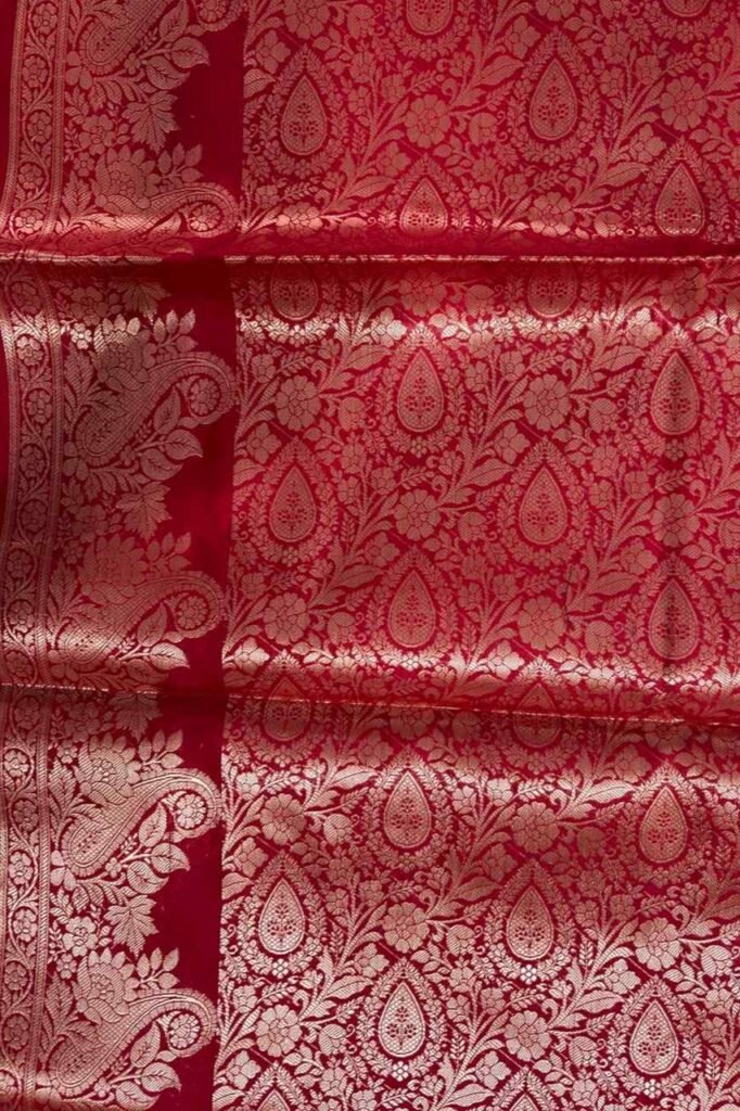 Red Semi Silk Banarasi Saree