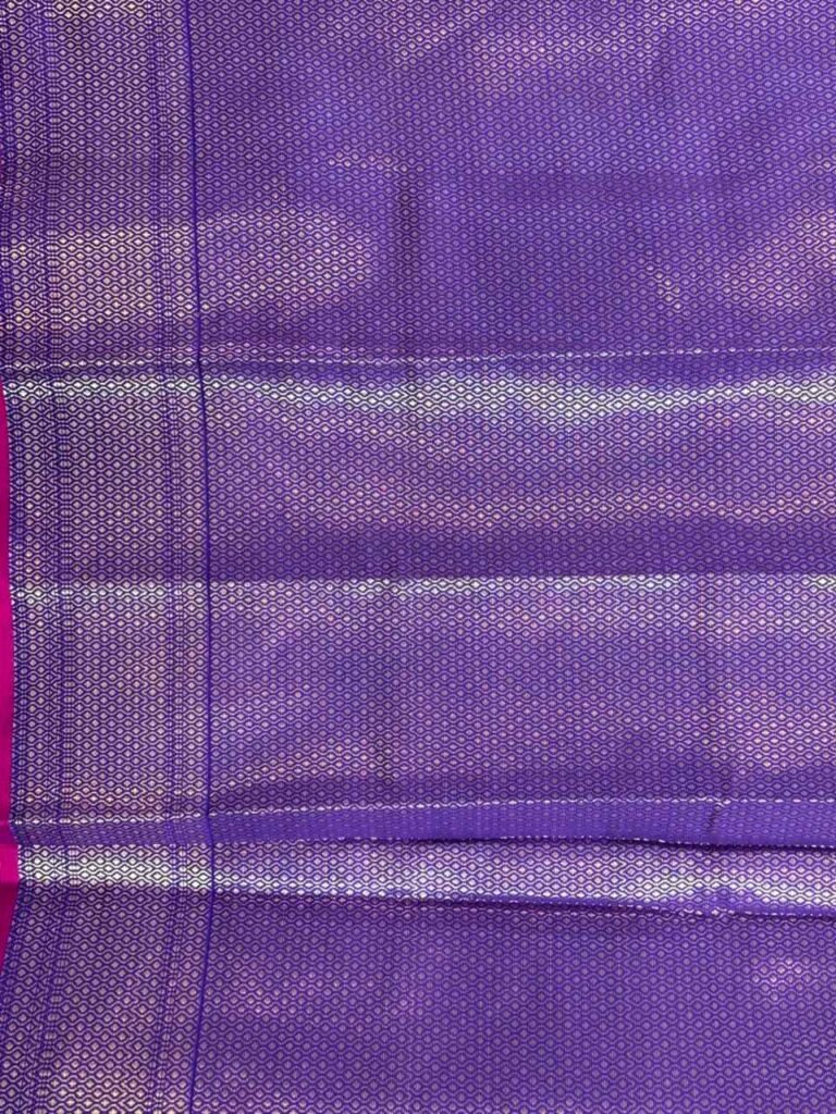 Royal Blue Semi Kataan Silk Banarasi Saree (2)