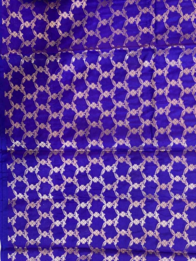 Royal Blue Semi Silk Banarasi Saree