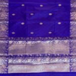 Royal Blue Semi Silk Banarasi Saree