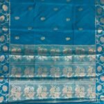 Turquoise Semi Silk Banarasi Saree