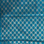 Turquoise Semi Silk Banarasi Saree