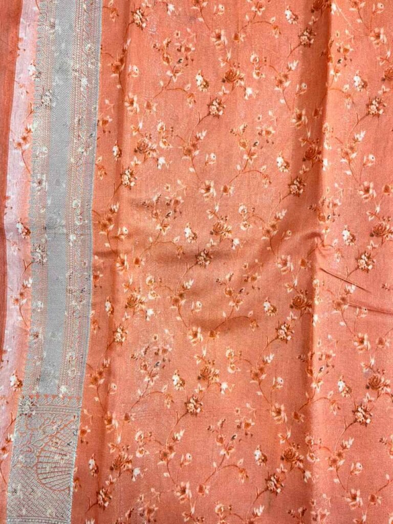 Digital Print Cotton Silk Pure Banarasi Saree