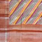 Orange Digital Print Cotton Silk Pure Banarasi Saree
