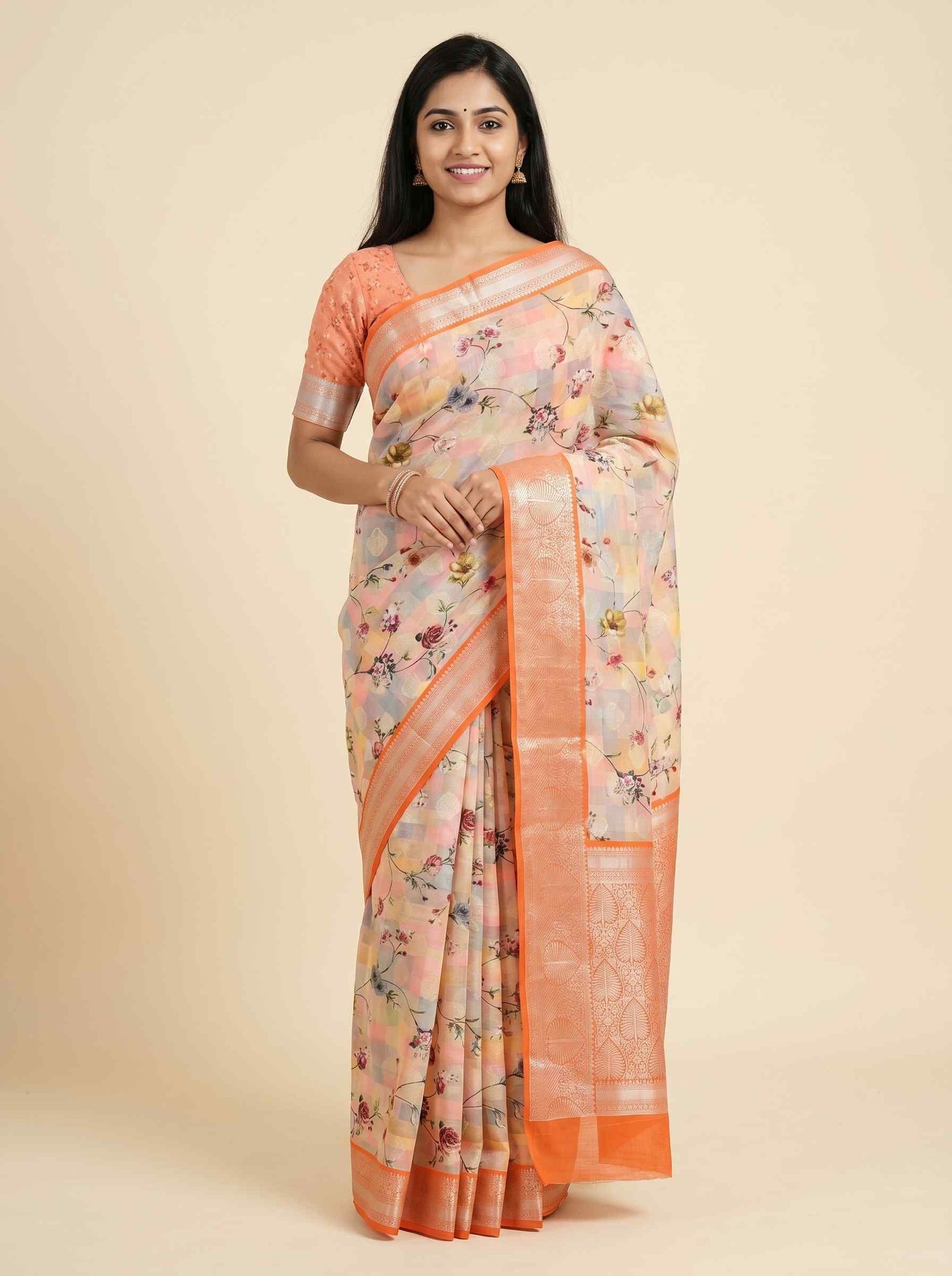 Digital Print Cotton Silk Pure Banarasi Saree