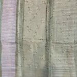 Light Pista Green Digital Print Cotton Silk Pure Banarasi Saree