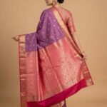 Banarasi Semi Kataan Silk Saree Contrast Colour