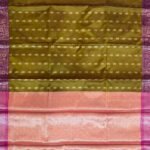 Olive Green Semi Silk Banarasi Saree