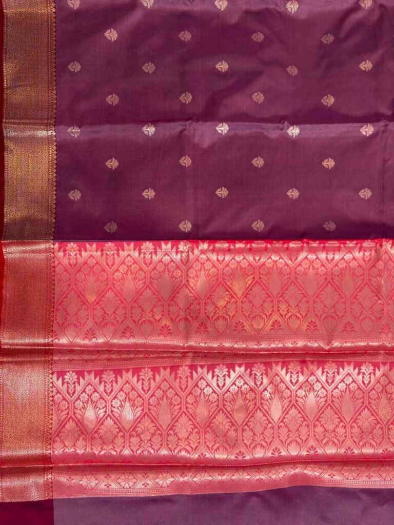 Lavender Semi Kataan Silk Banarasi Saree