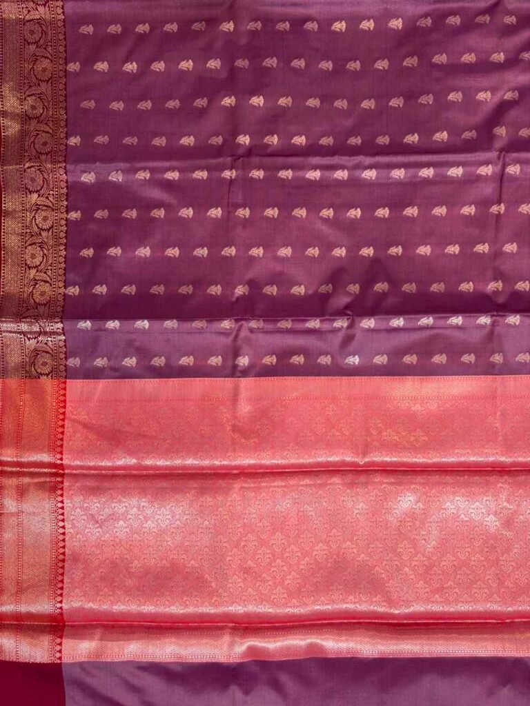 Rose Pink Semi Kataan Silk Banarasi Saree