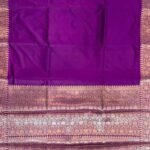 Purple Semi Kataan Silk Banarasi Saree