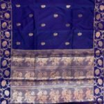 Royal Blue Semi Silk Banarasi Saree