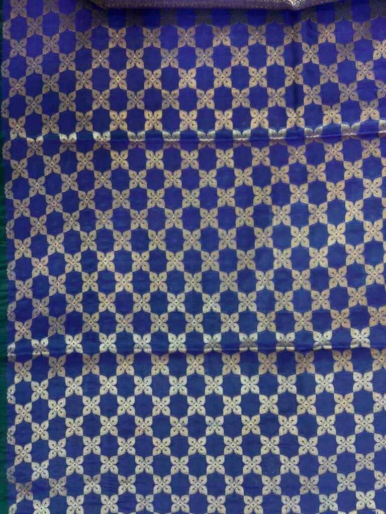 Banarasi Semi Kataan Silk Saree Royal Blue Colour