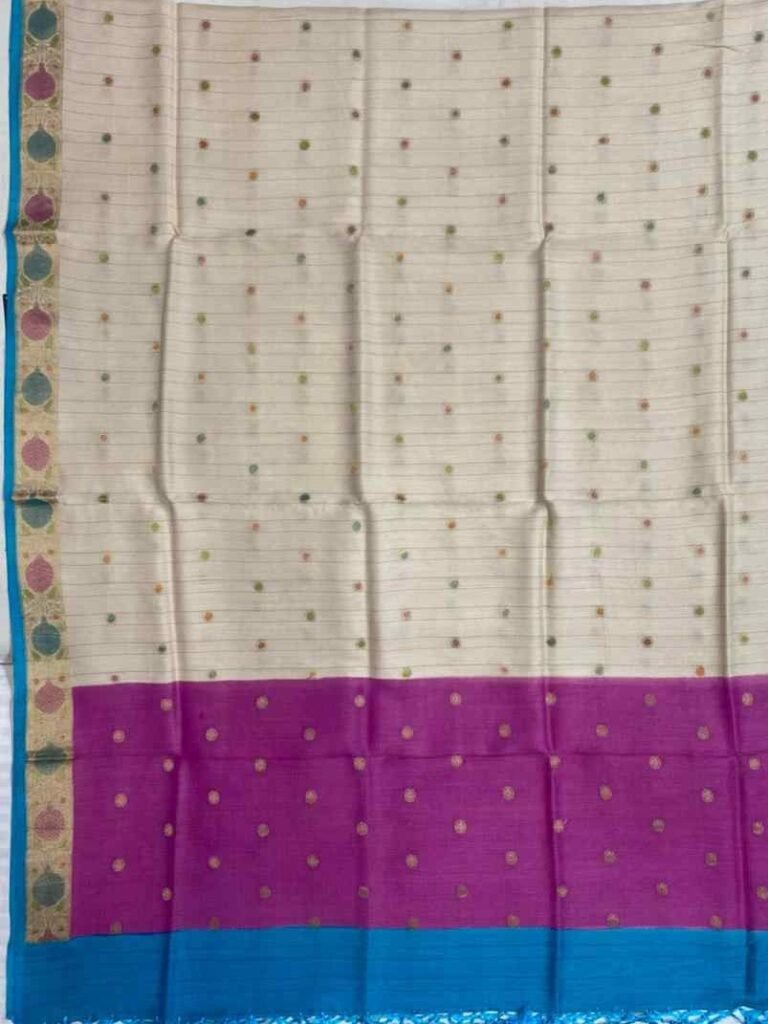 Beige Munga Silk Pure Banarasi Dupatta