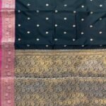 Black Semi Kataan Silk Banarasi Saree