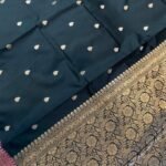 Black Semi Kataan Silk Banarasi Saree