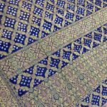 Blue Cotton Bandhej Banarasi Saree
