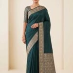 Bottle Green Banarasi Silk Saree