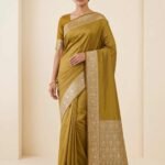 Gold Banarasi Silk Saree