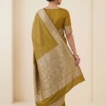 Gold Banarasi Silk Saree